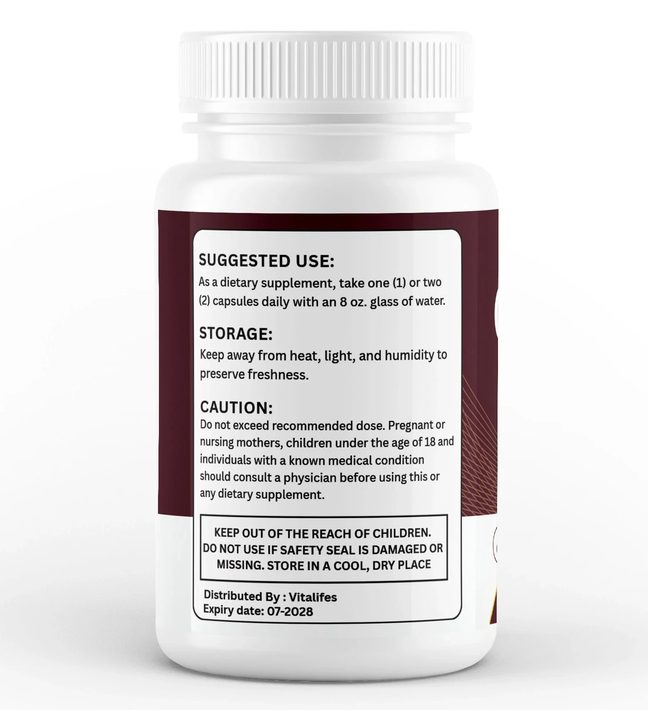 The directions and warnings printed on the side of the GlycoMode bottle